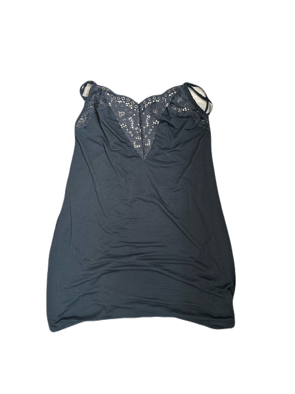 Black Lace Trim Victorias Secret Lingerie Nightgown Dress - S